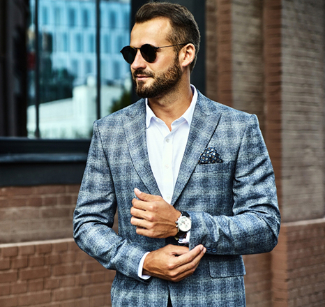 Slate Grid Blazer